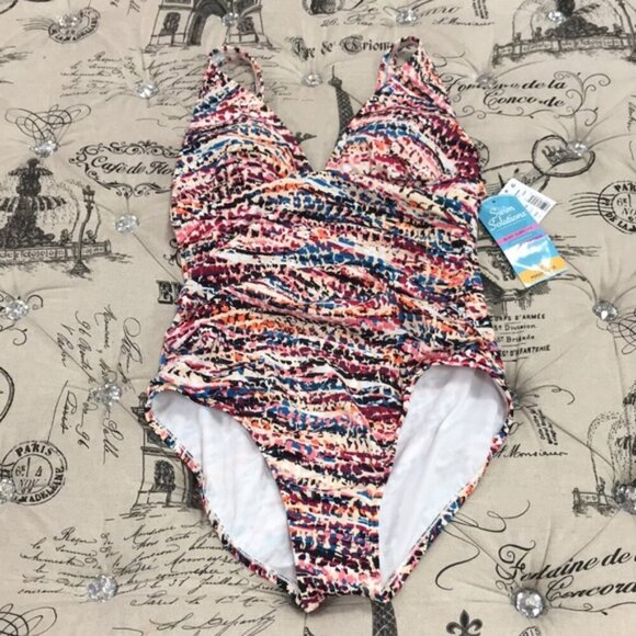 Swim Solutions Hot Rocks Tummy Control Swimsuit - Picture 4 of 9